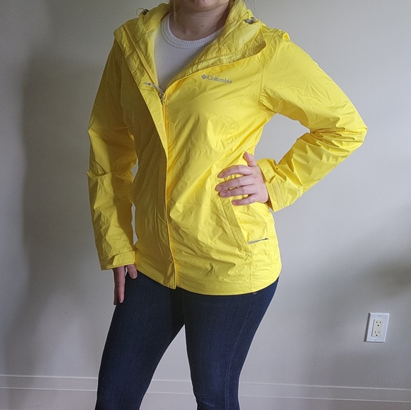 Columbia Wind/Rain Jacket in Classic Yellow - Size Small 🍒 - Picture 3 of 4